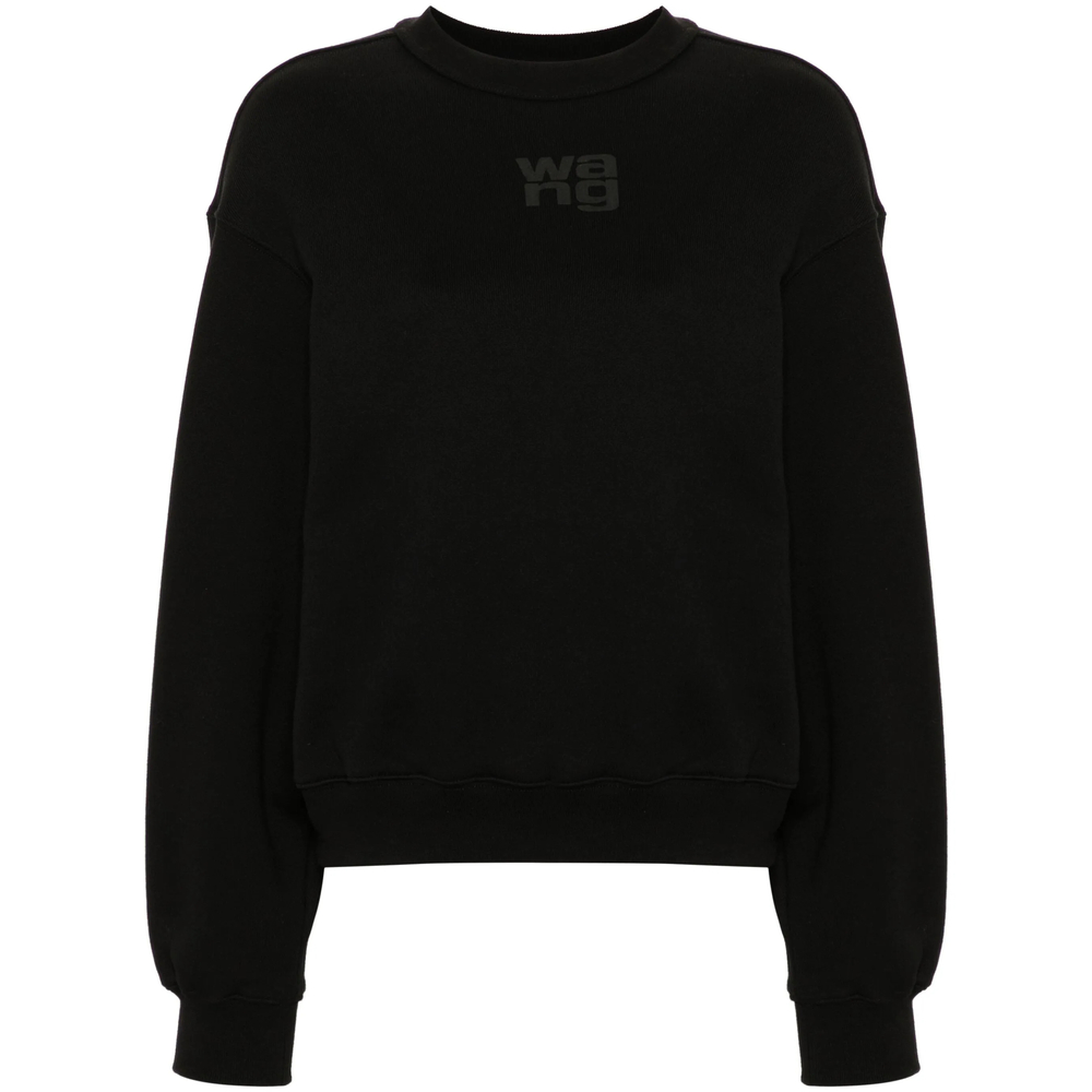 Alexander Wang T Logo-embossed Cotton Sweatshirt