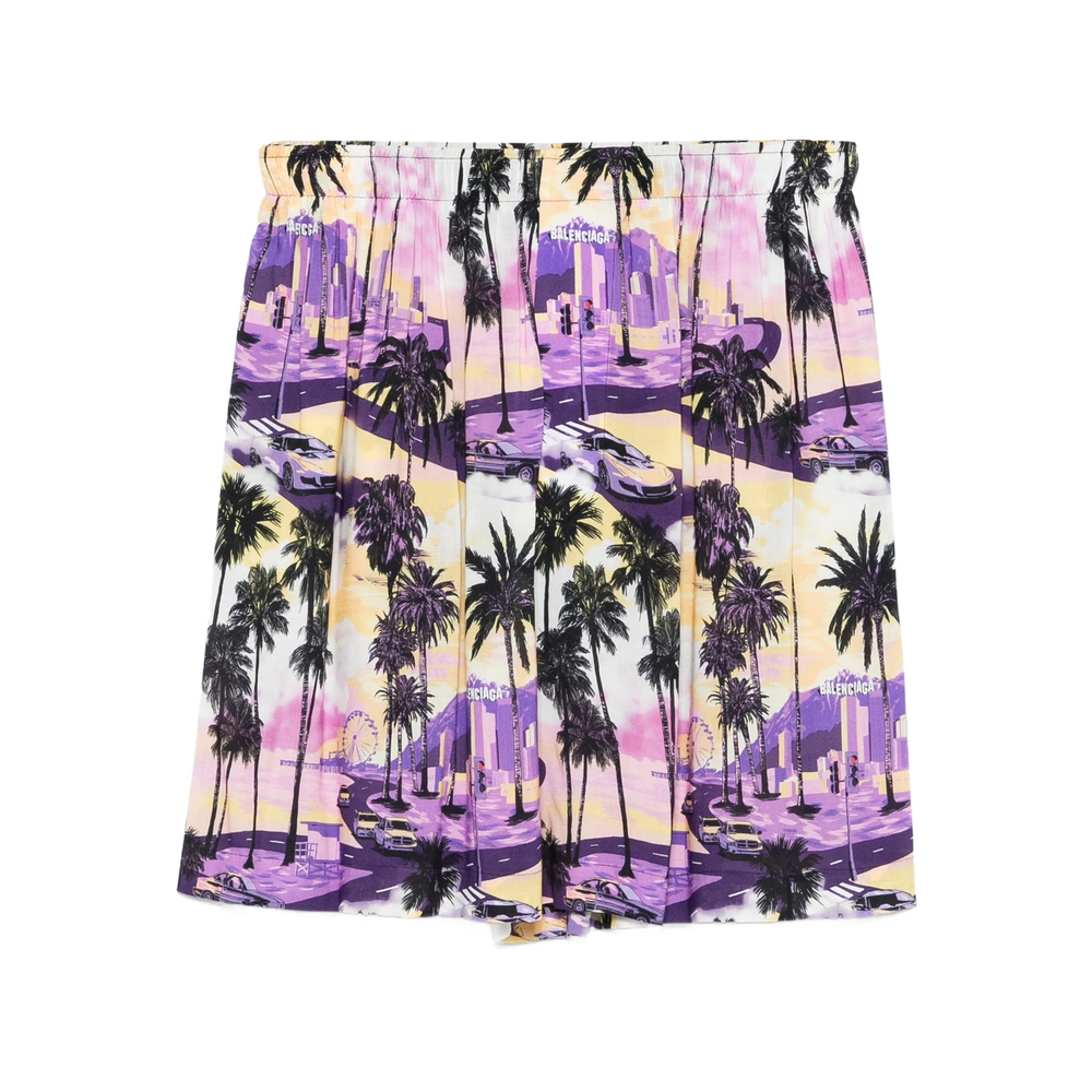 Balenciaga Palm Tree-print Shorts