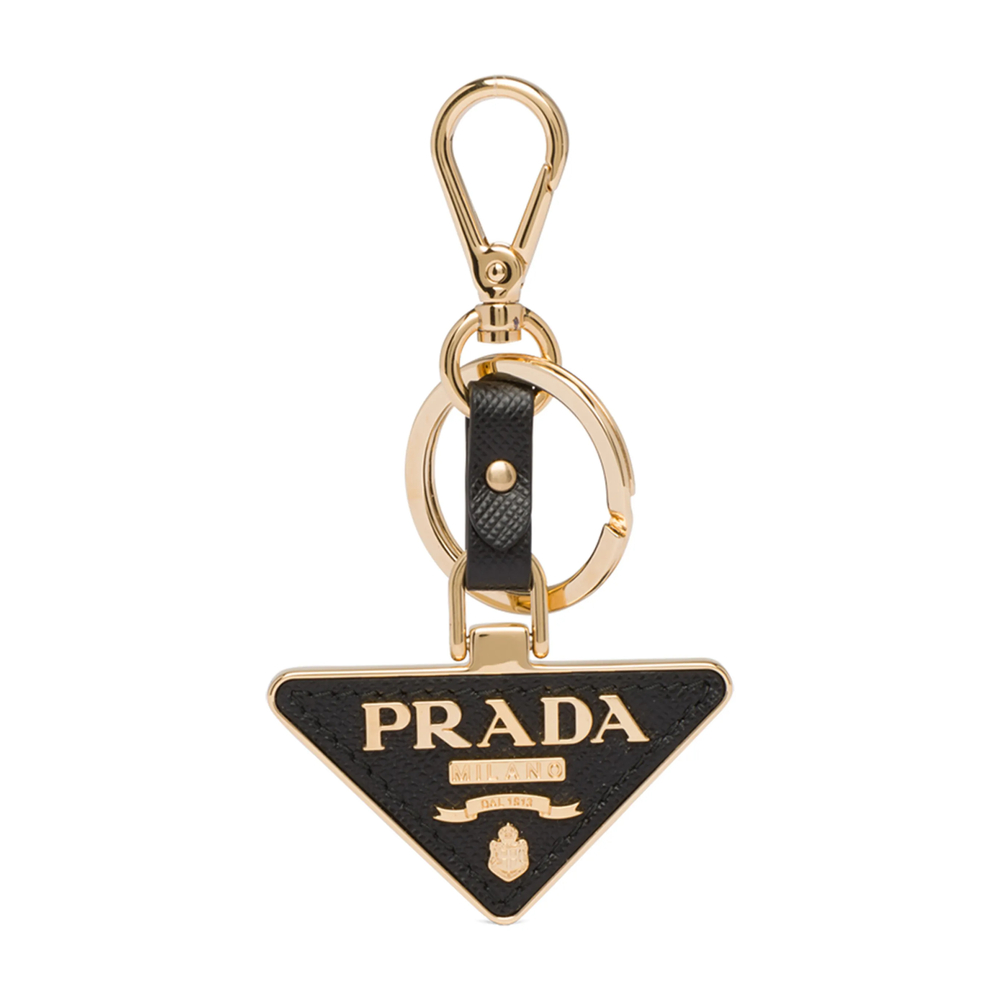 Prada Triangle Keyring In Multi