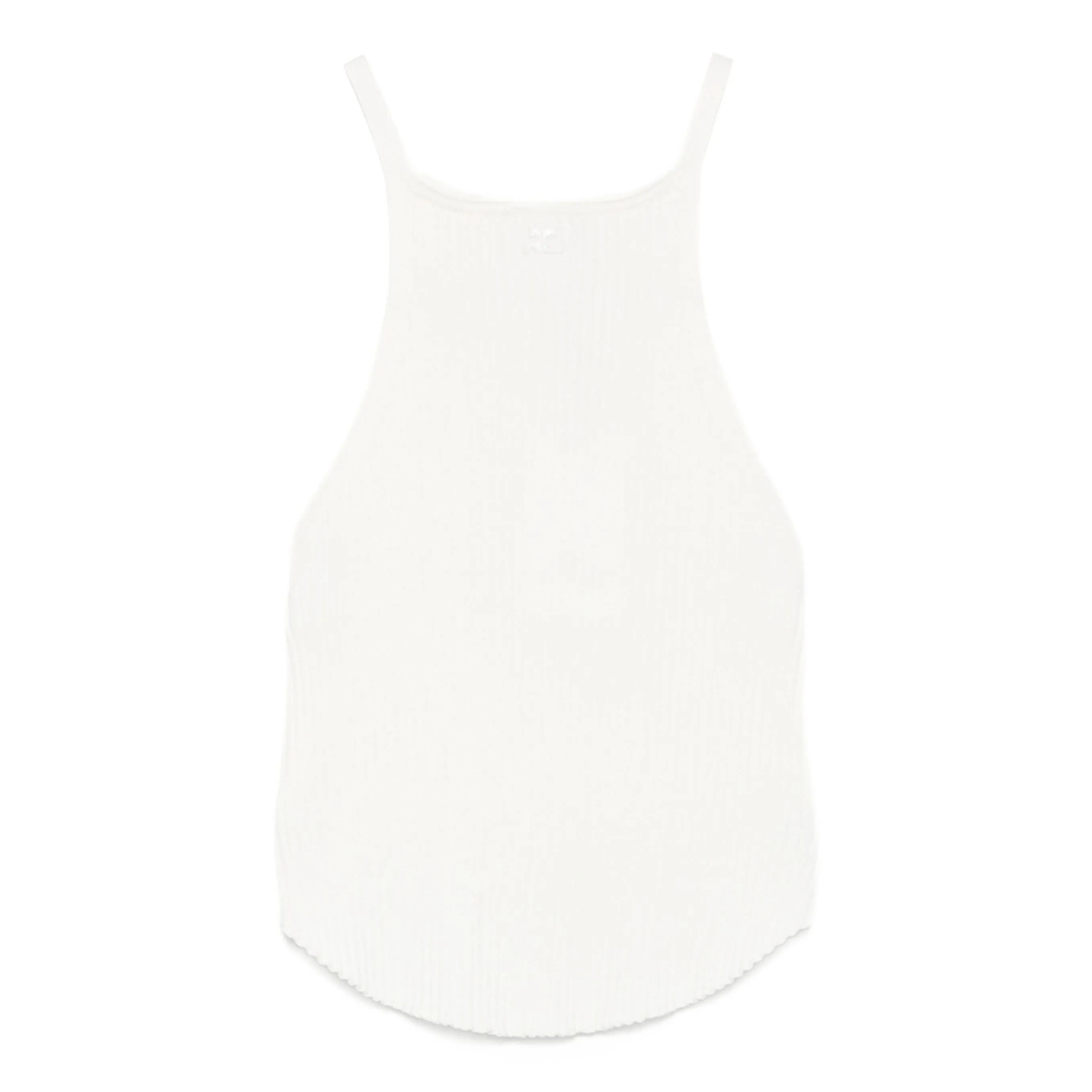 Courrèges Ribbed Halter Tank Top