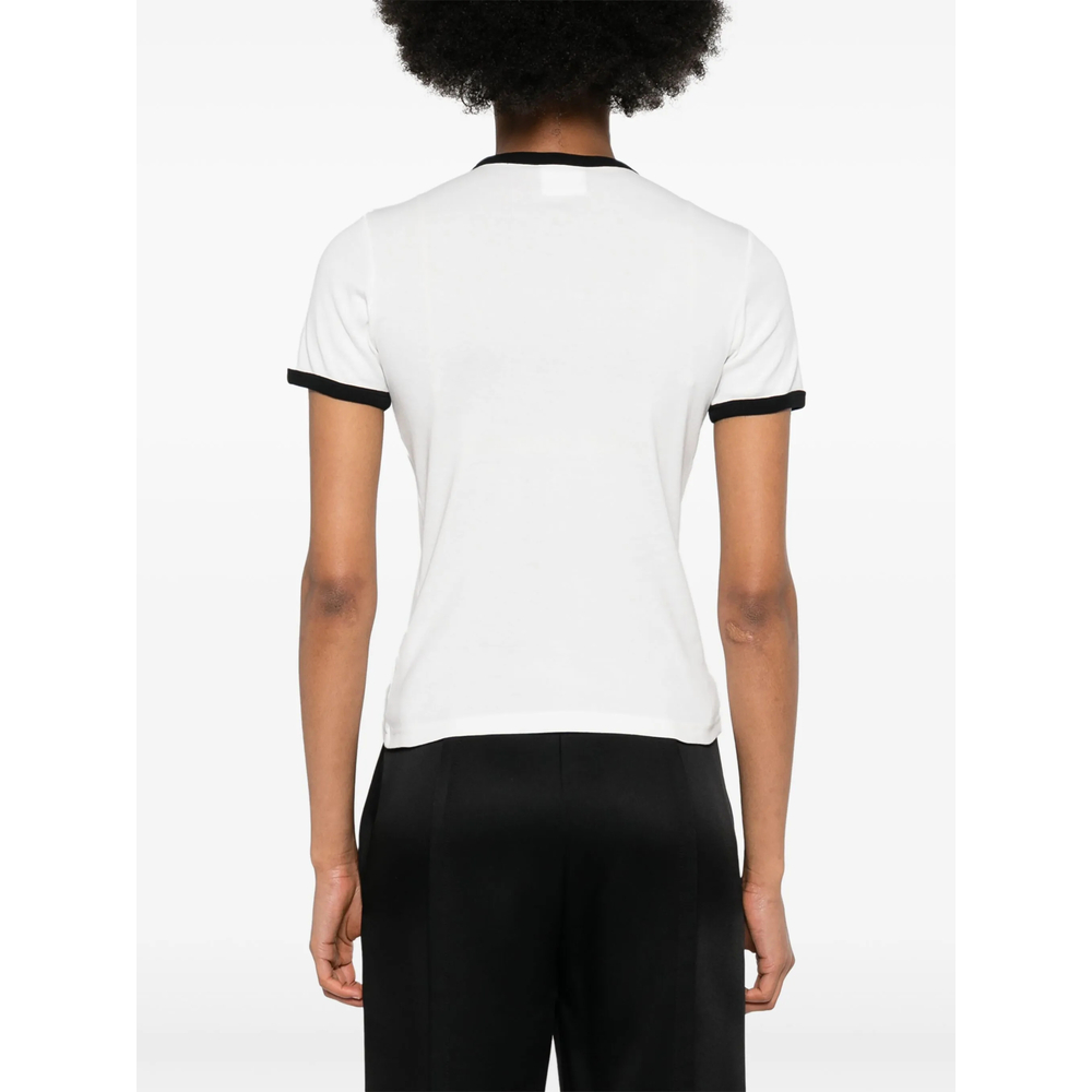 Courrèges Contrast-Trim Cotton T-Shirt