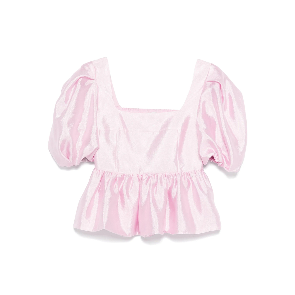 Stine Goya Puff-sleeve Peplum Top