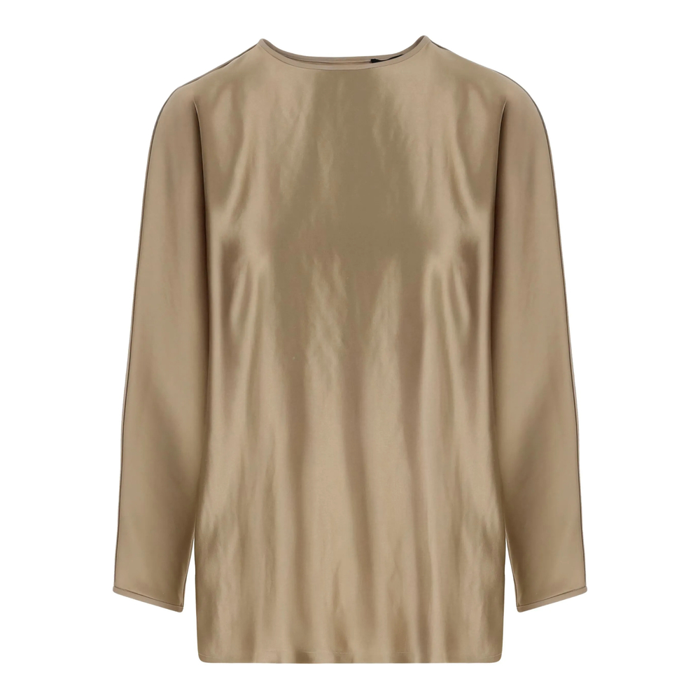 Giorgio Armani Satin-finish Long-sleeve Top