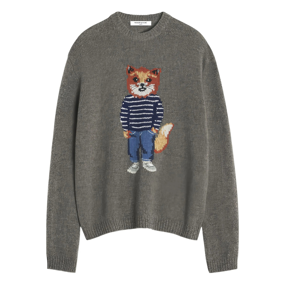 Maison Kitsuné Fox Graphic Crewneck Sweater