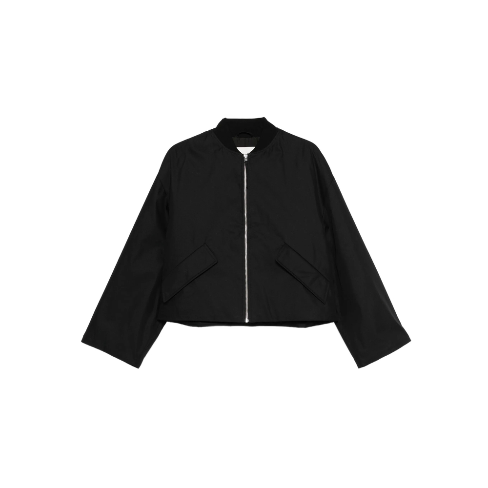 Closed Zip-front Flap-pocket Jacket