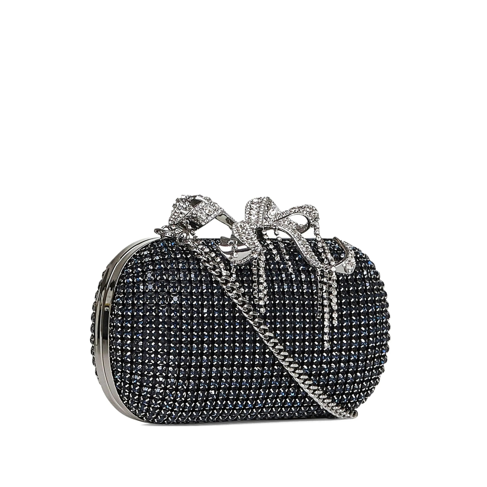 Self Portrait Crystal-embellished Clutch Bag