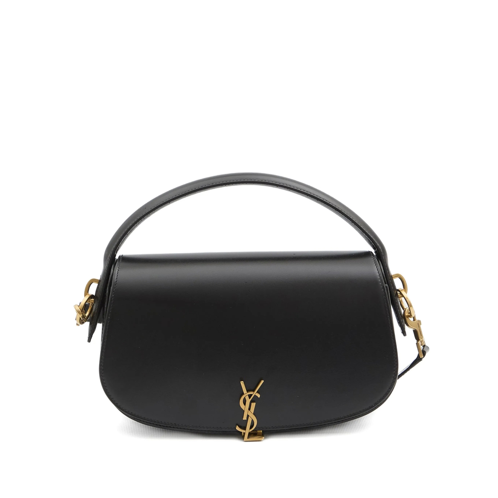 Logo-Plaque Curved Shoulder Bag