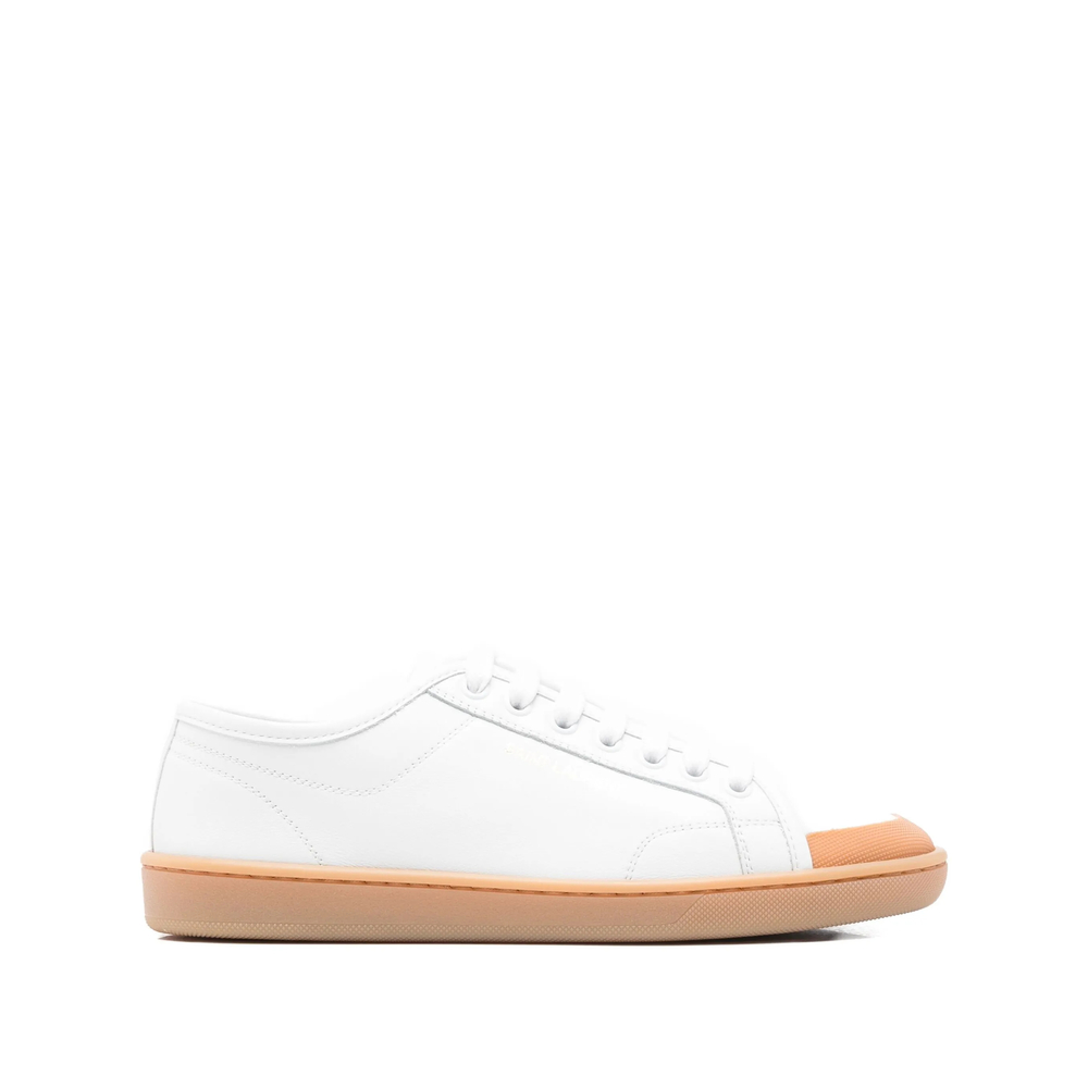 Saint Laurent Gym Leather Sneakers In White