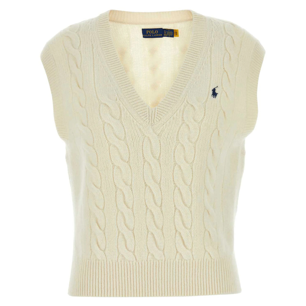 Cable-Knit Sleeveless Jumper