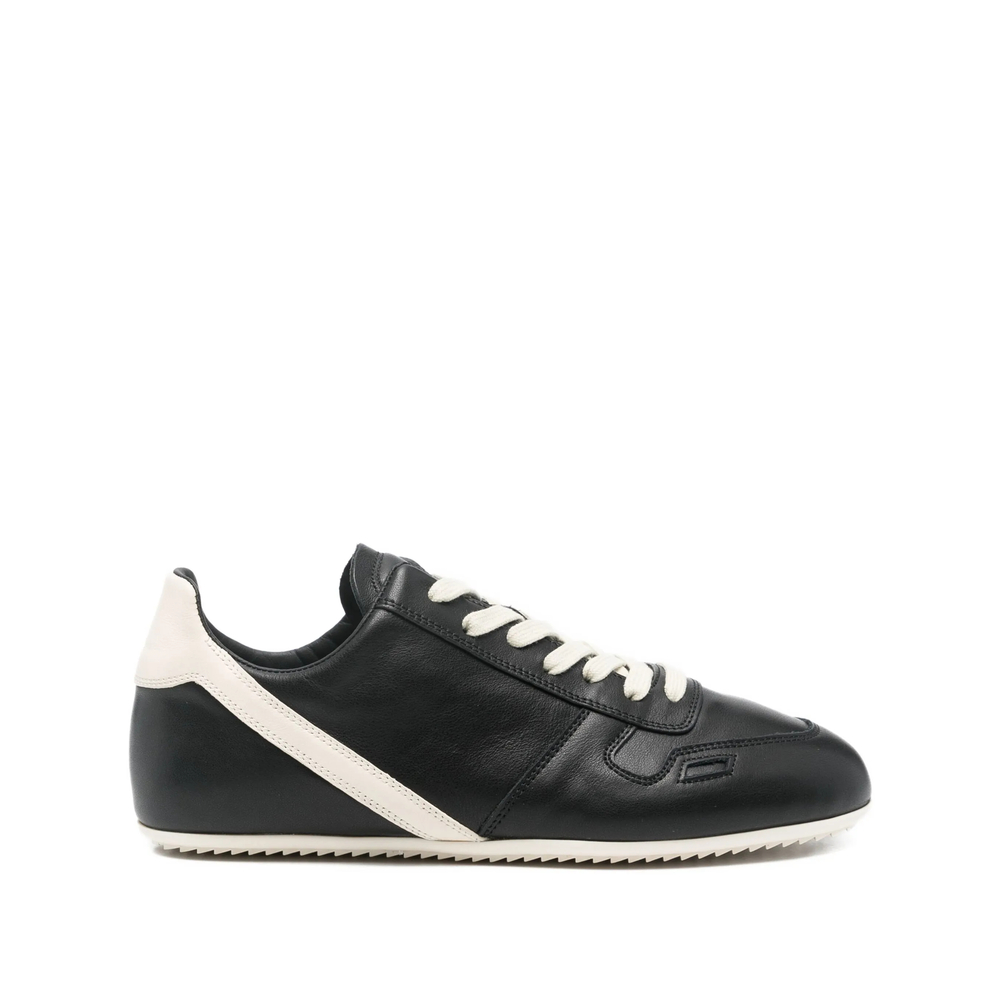 Rick Owens Leather Sneakers In Black