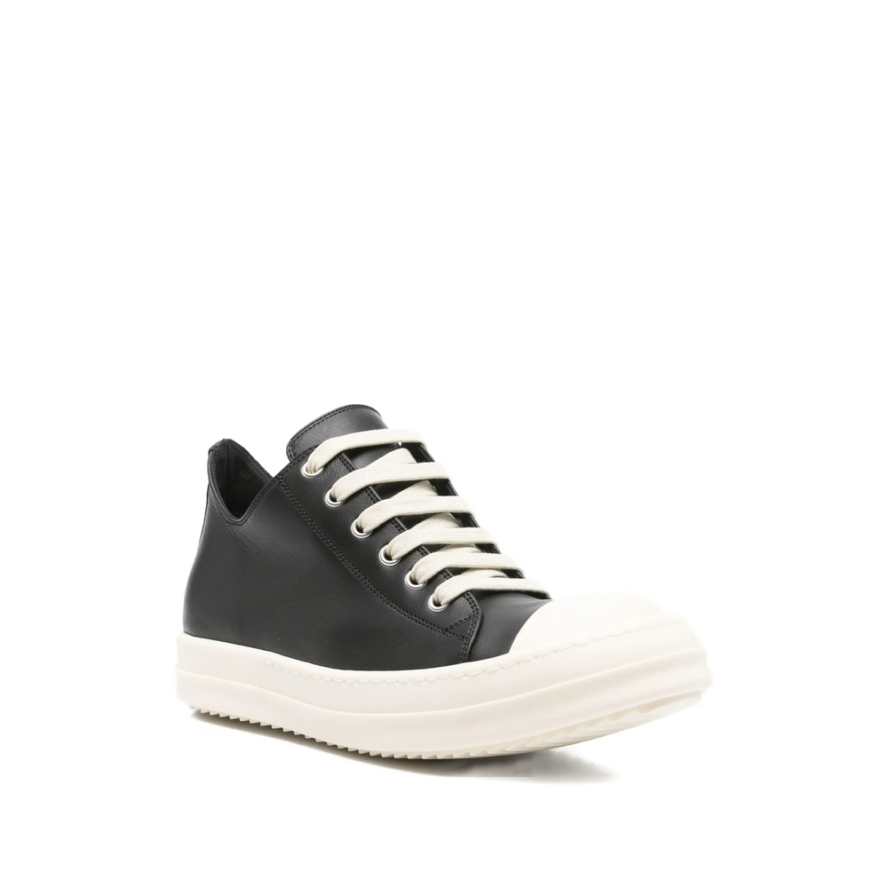 Leather Lace-Up Sneakers