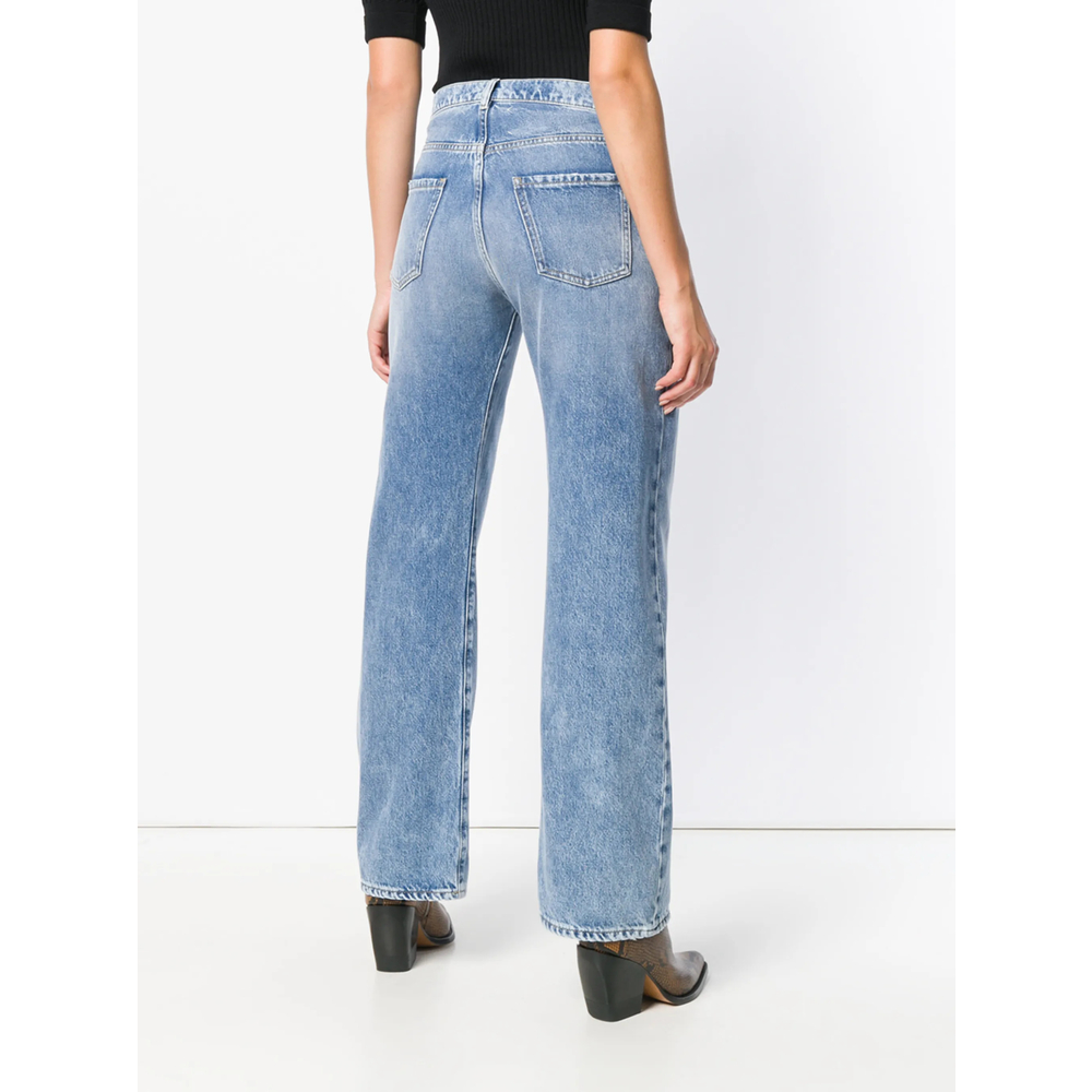 Straight Jeans With Contrasted Pockets