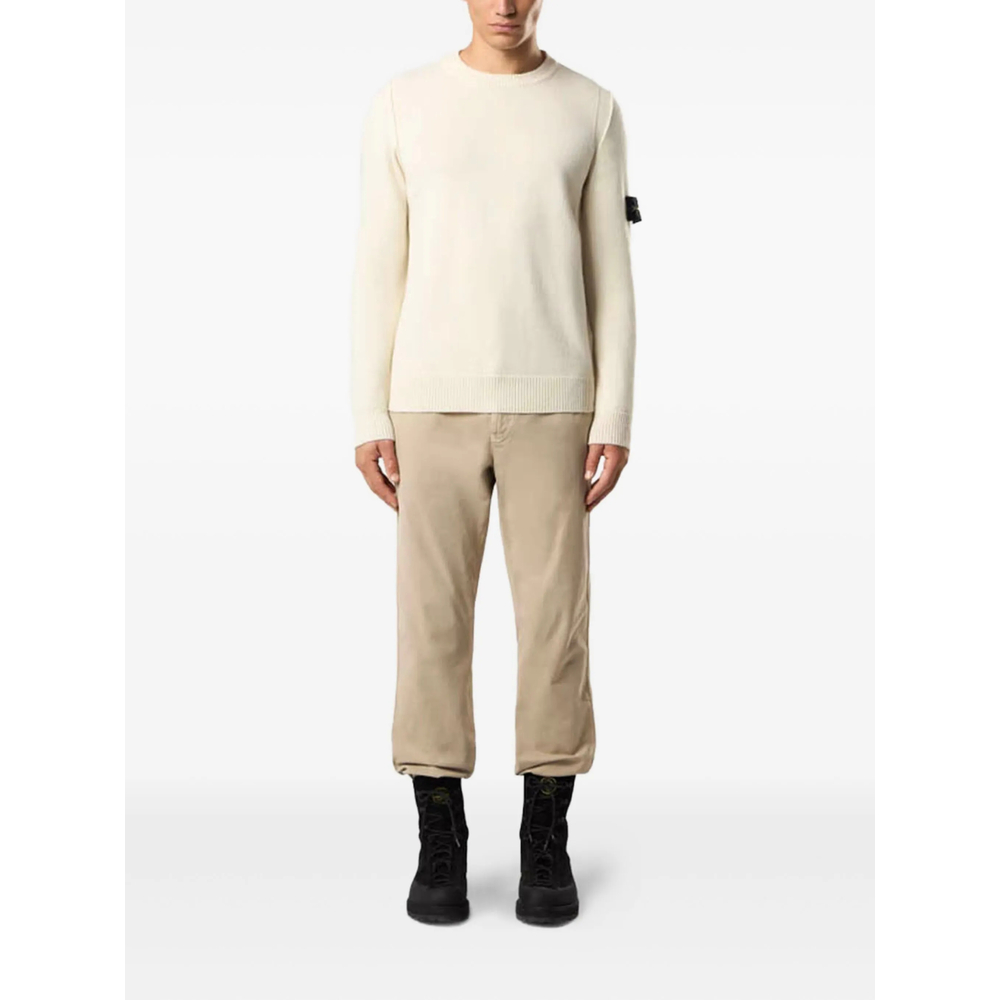 5100072 Lambswool Regular-Fit Crewneck Jumper With Ribbed Trims
