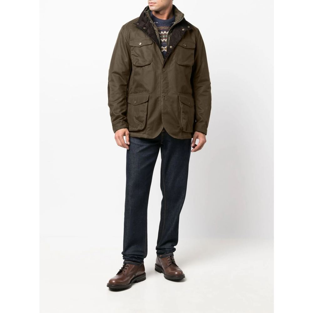 Waxed Elbow-Patch Coat