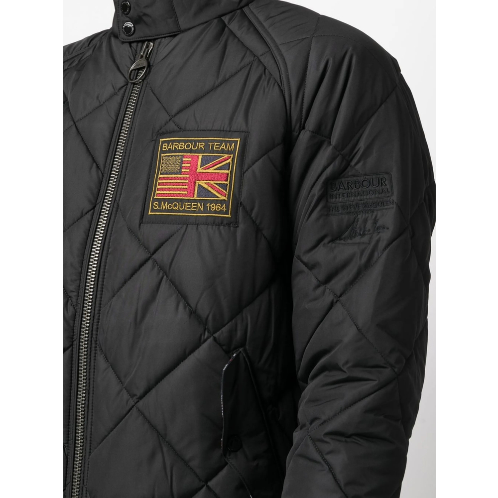 Logo-Patch Quilted Jacket