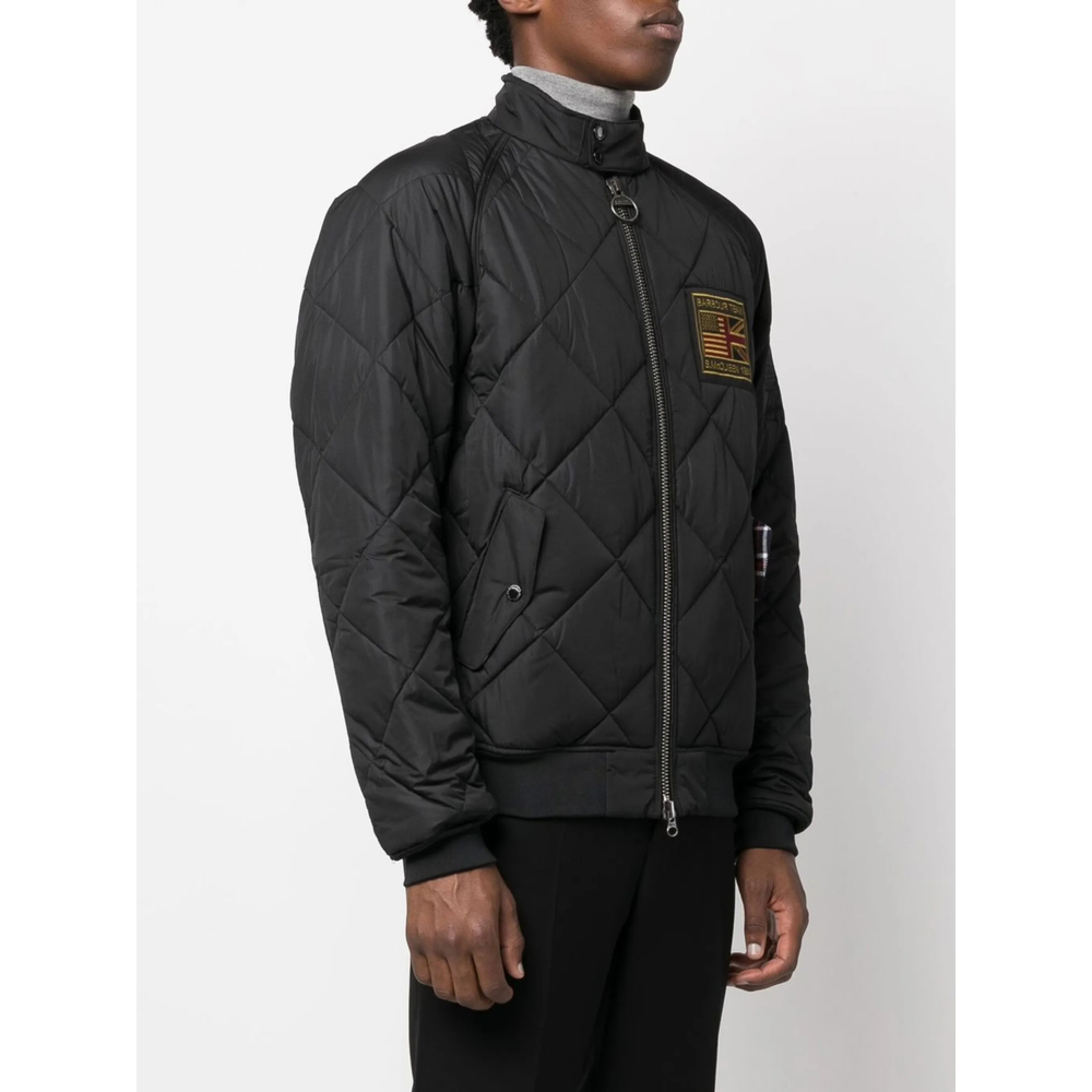 Logo-Patch Quilted Jacket