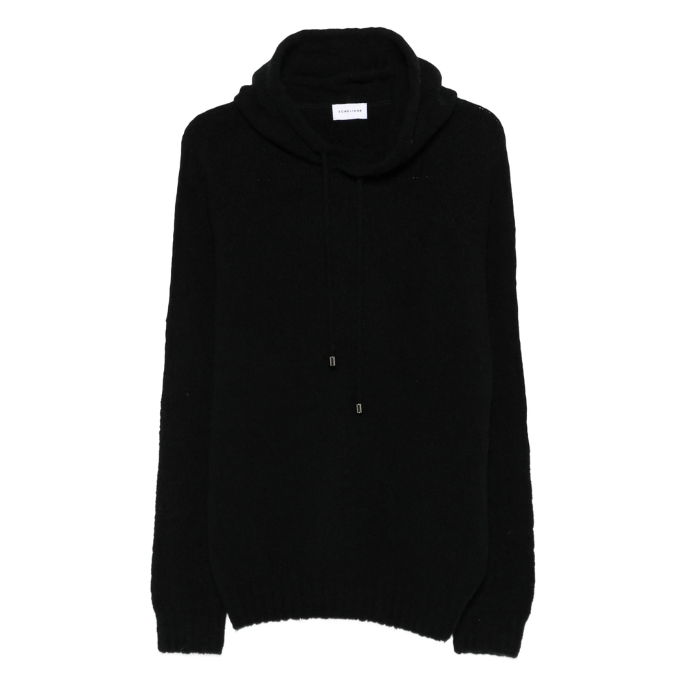 Scaglione Hooded Ribbed Sweater