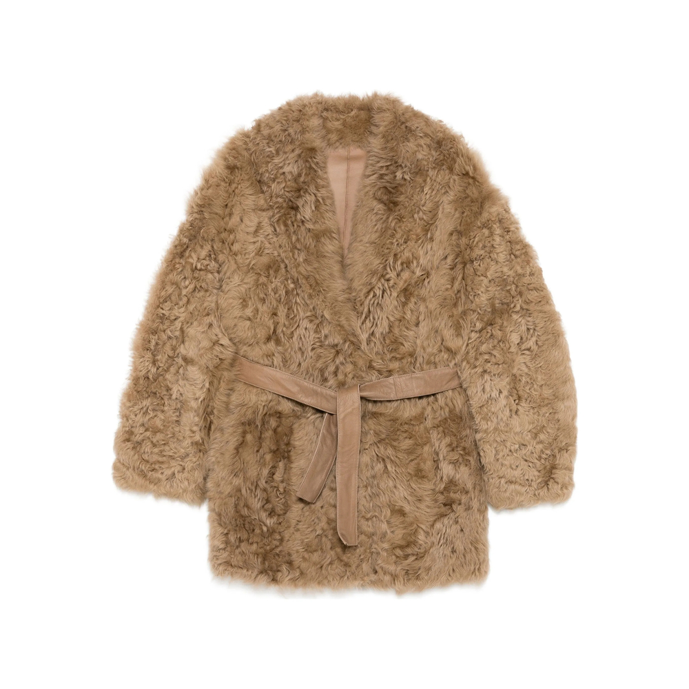 Numero Otto Belted Faux Fur Jacket