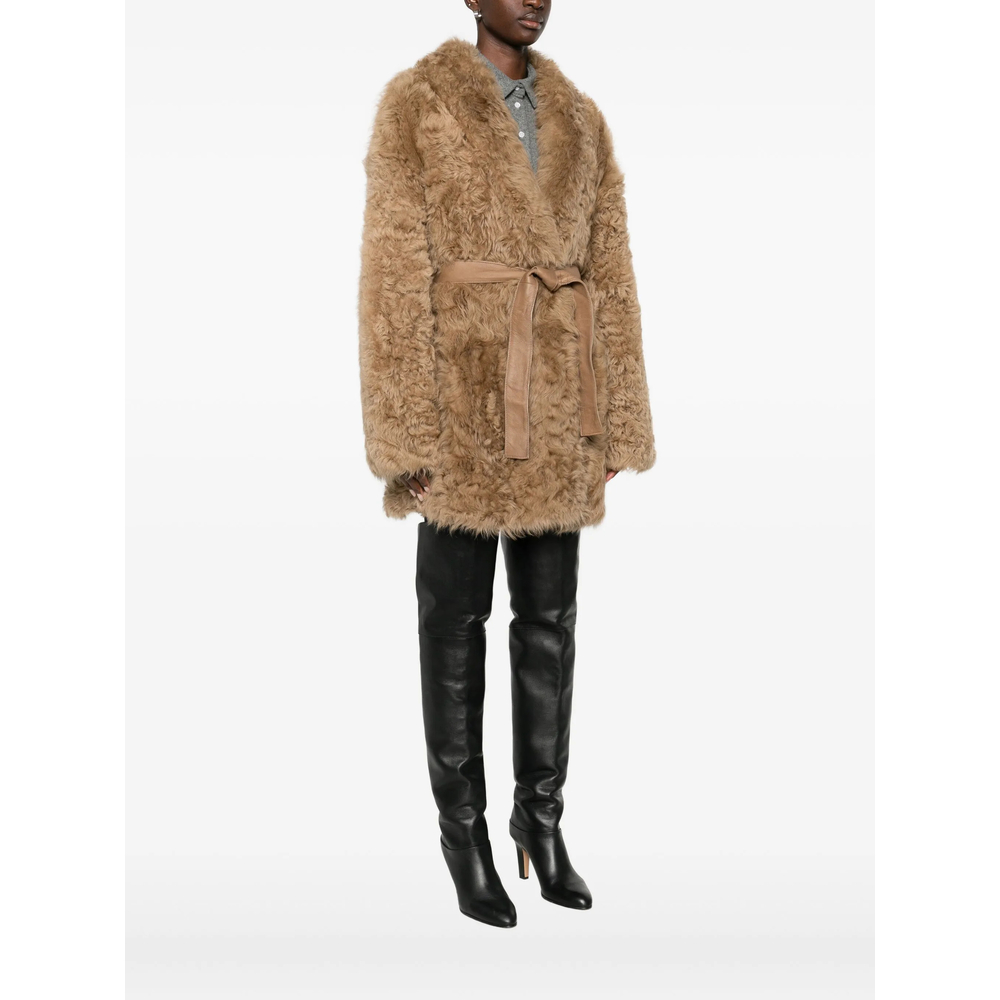 Belted Faux Fur Jacket