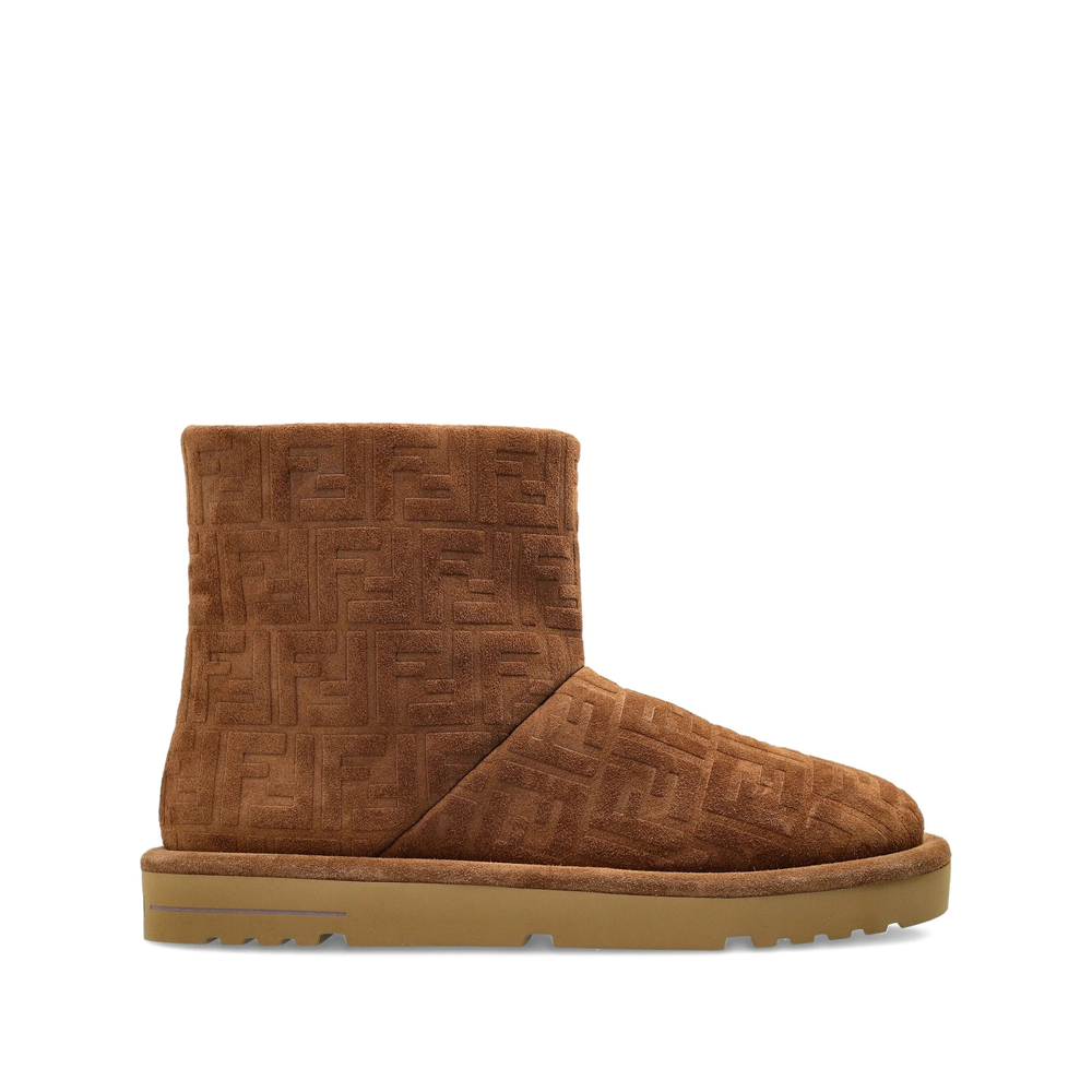 Fendi Embossed-FF Ankle Boots