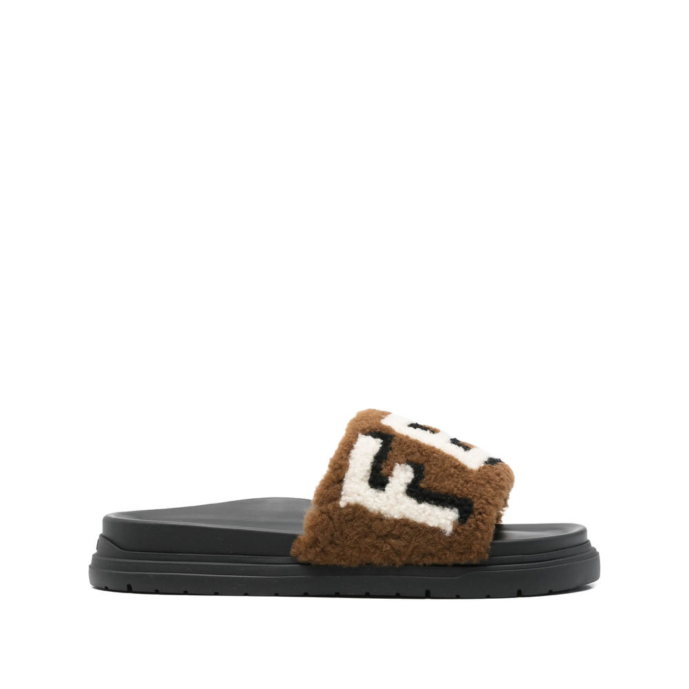 Fendi Shearling Slides