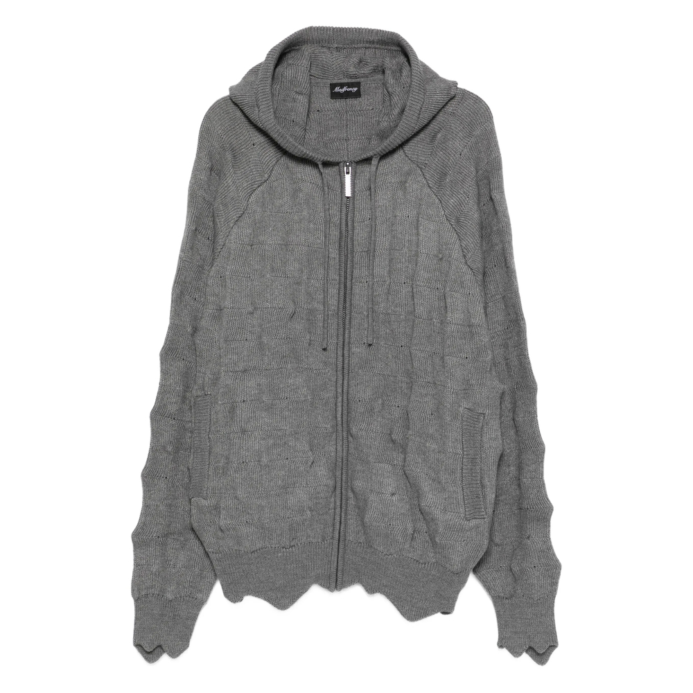 Madfrenzy Spiked Zip Up Hoodie