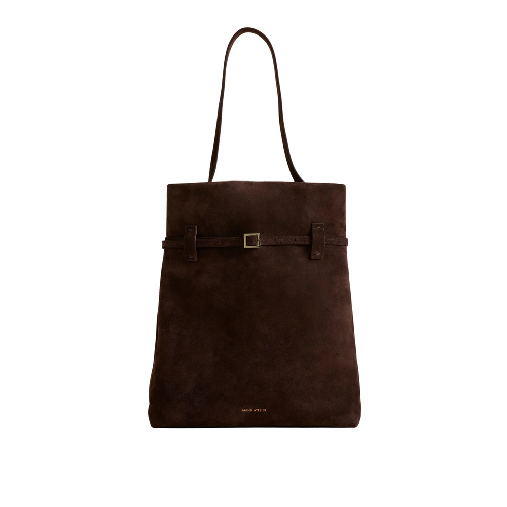 Manu Atelier Cambon Cabas Suede Tote Bag