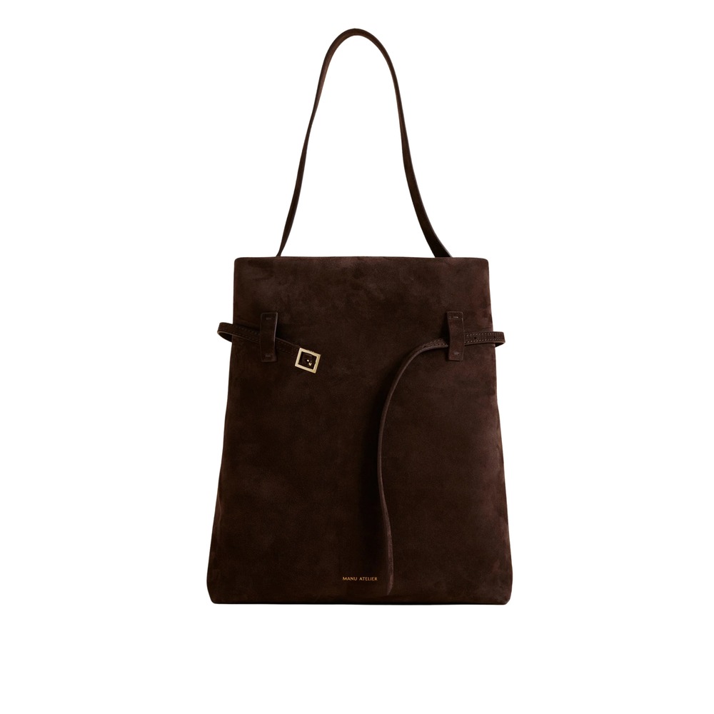 Tote Du Jour Suede Buckle-Fastening Tote Bag