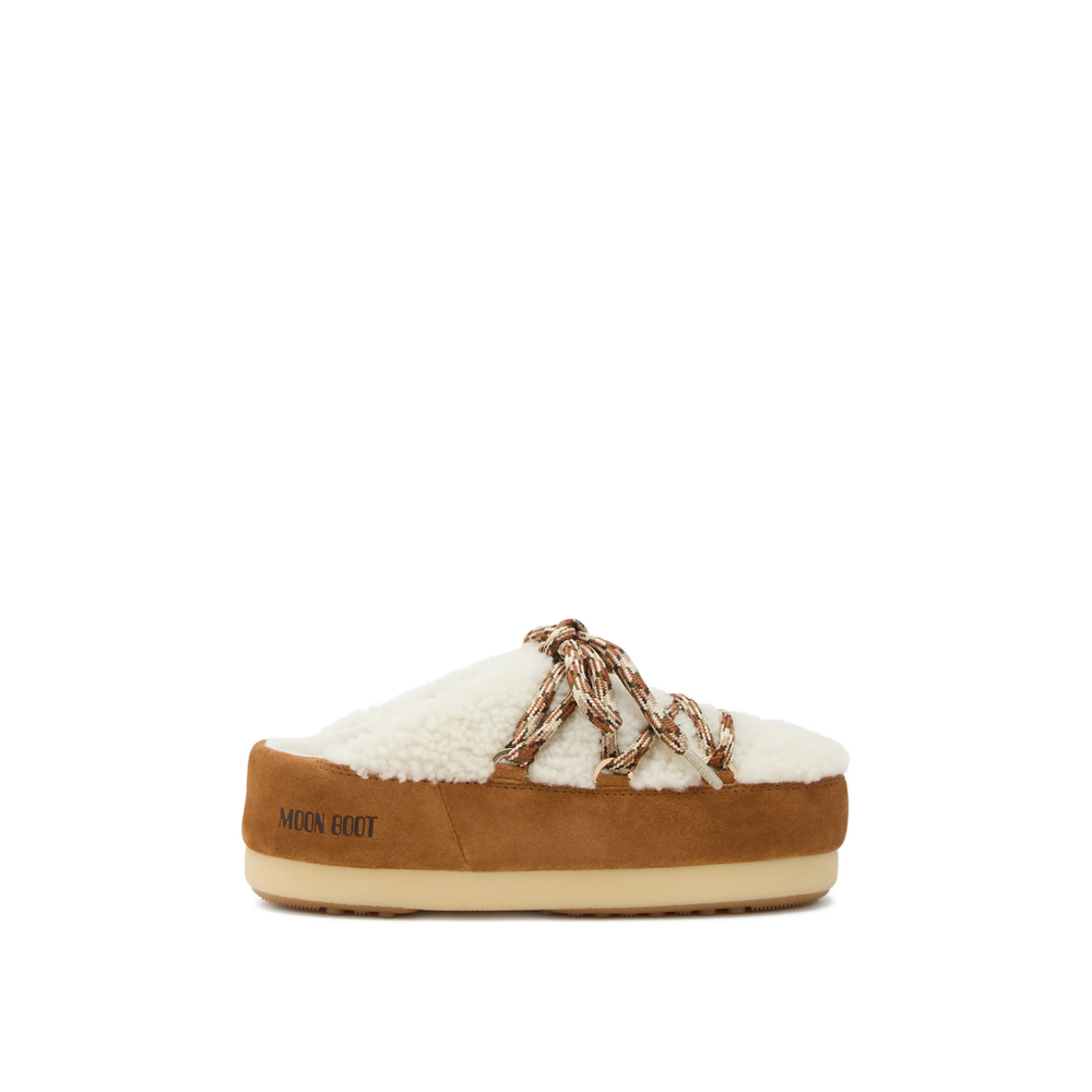 Moon Boot EVX Shearling Lace-up Mules