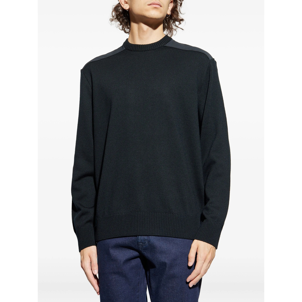 Wool Shoulder-Patch Sweater