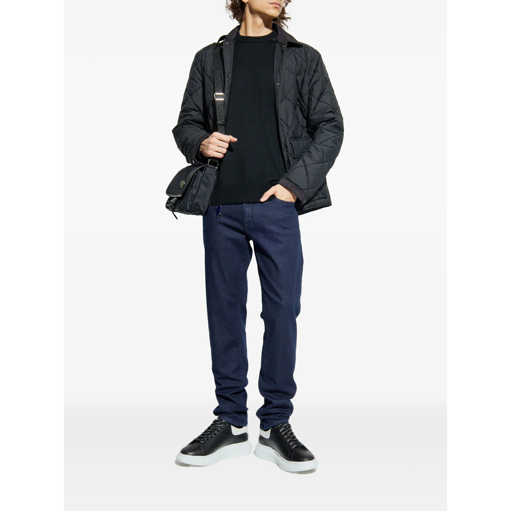 Wool Shoulder-Patch Sweater