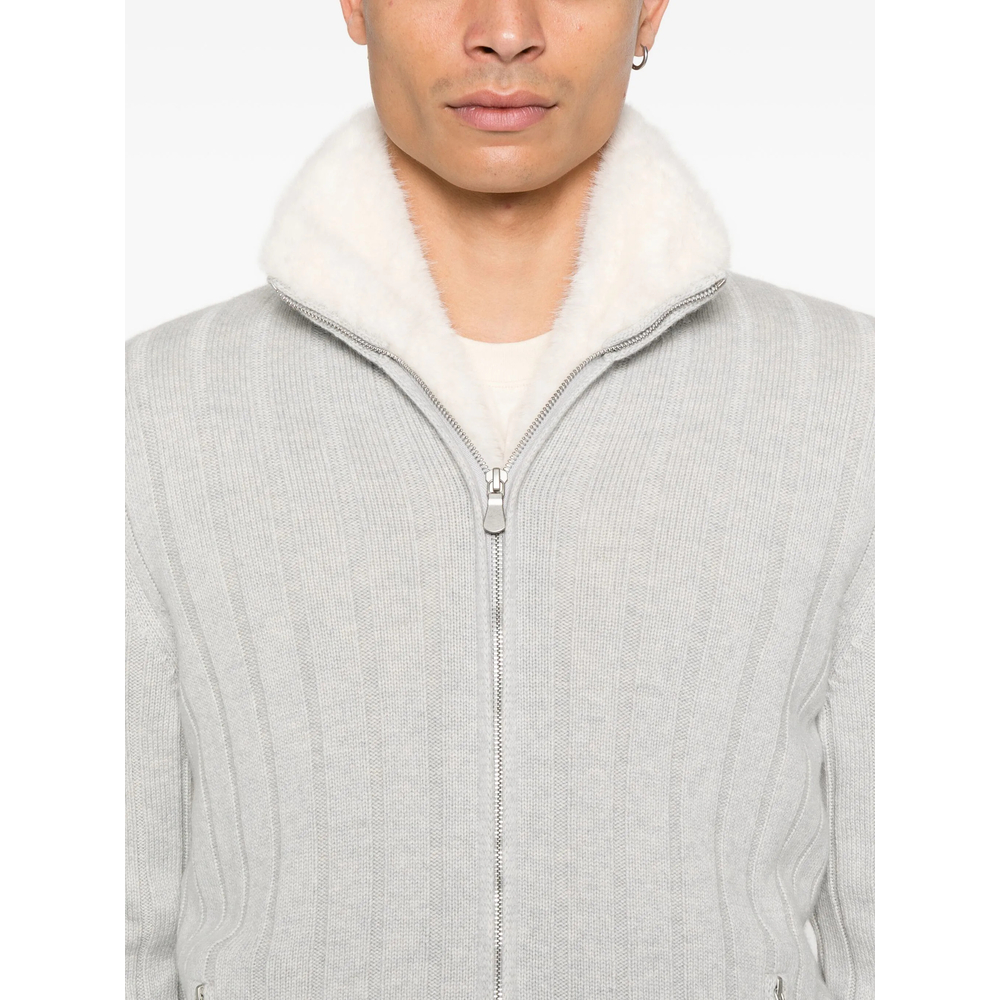 Ribbed Zip Cardigan