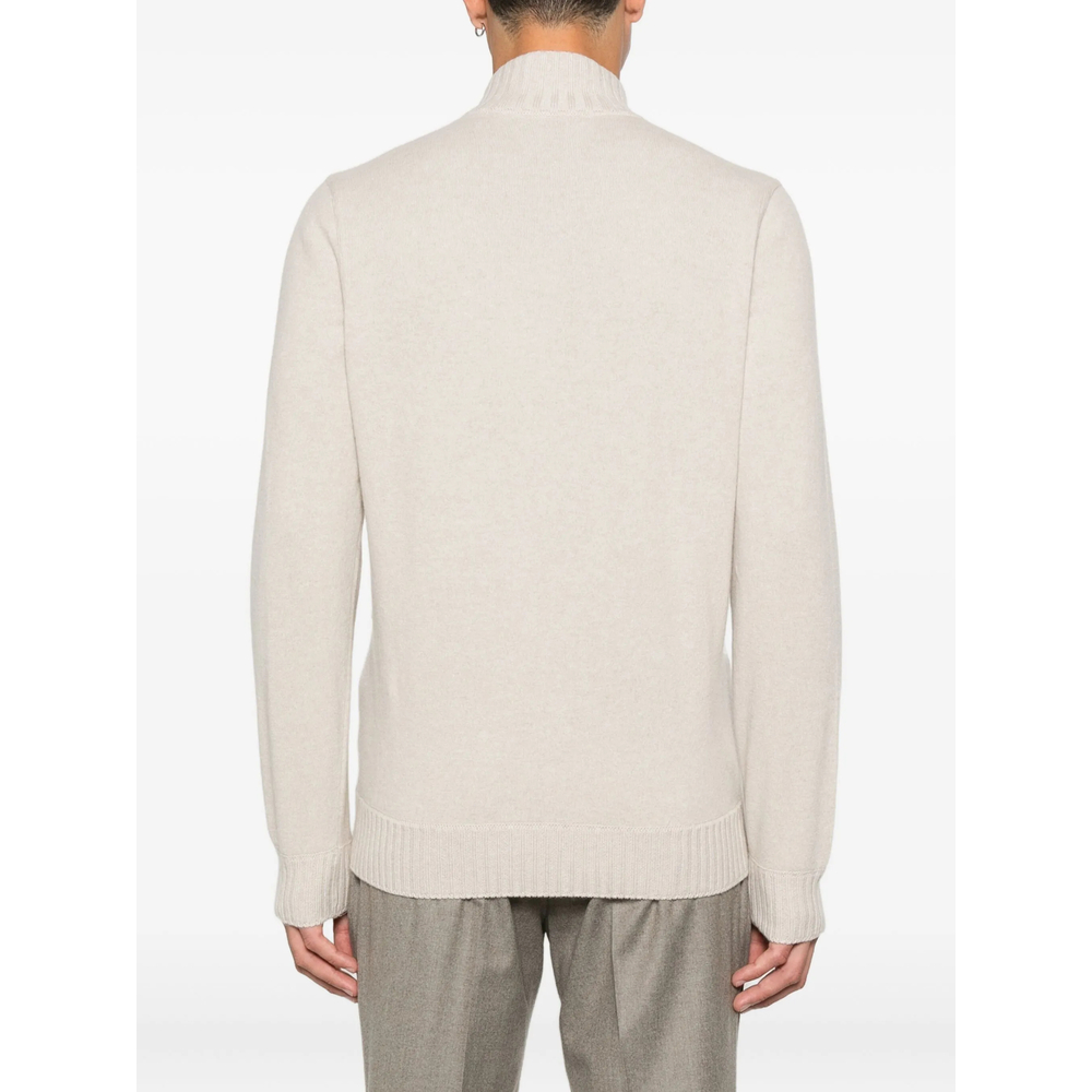 Flap-Pocket Buttoned Cardigan