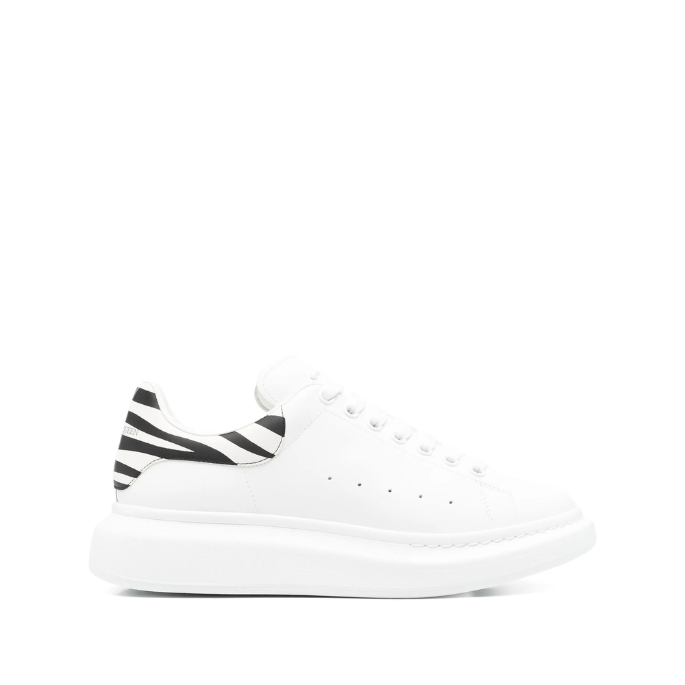 Alexander Mcqueen Oversized Zebra-panelled Leather Sneakers