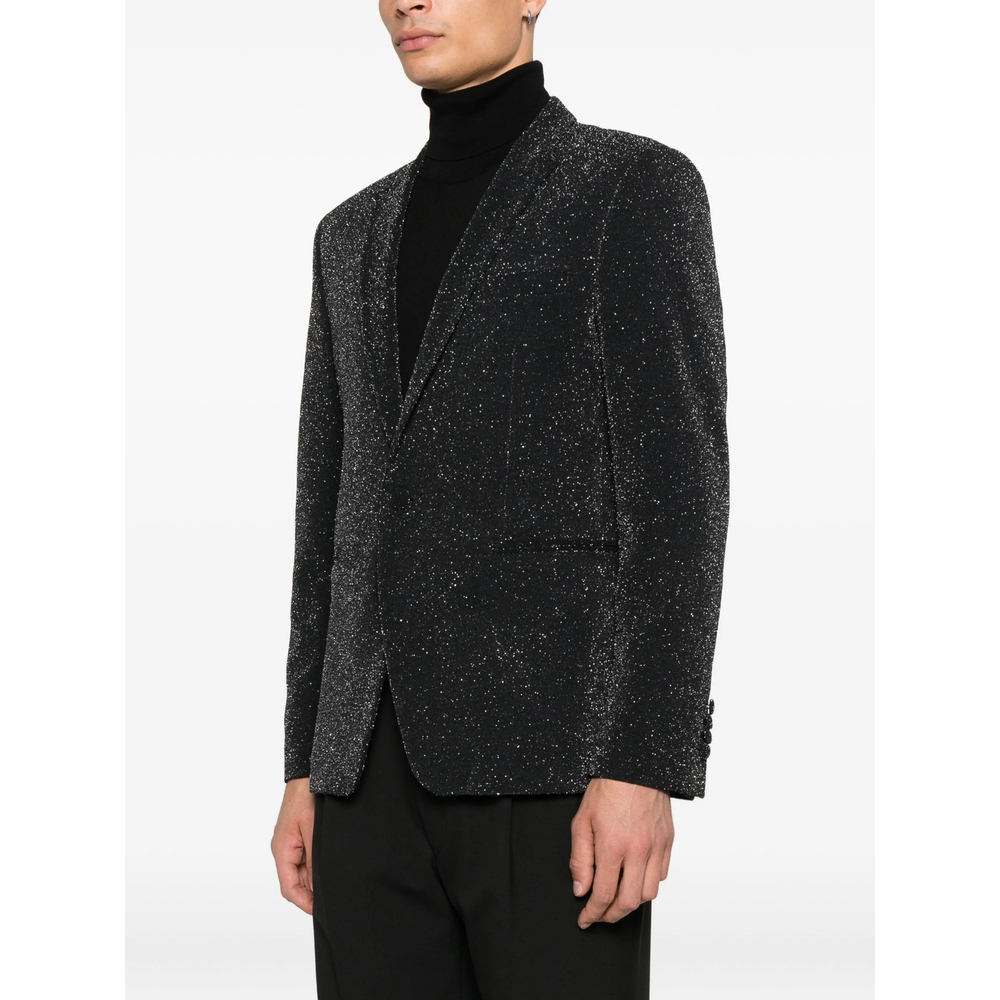 Lurex-Detail Single-Breasted Blazer