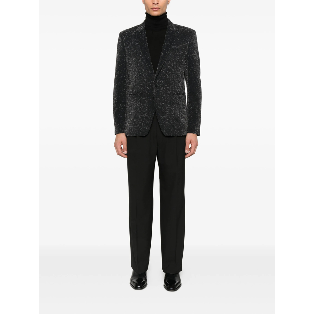 Lurex-Detail Single-Breasted Blazer