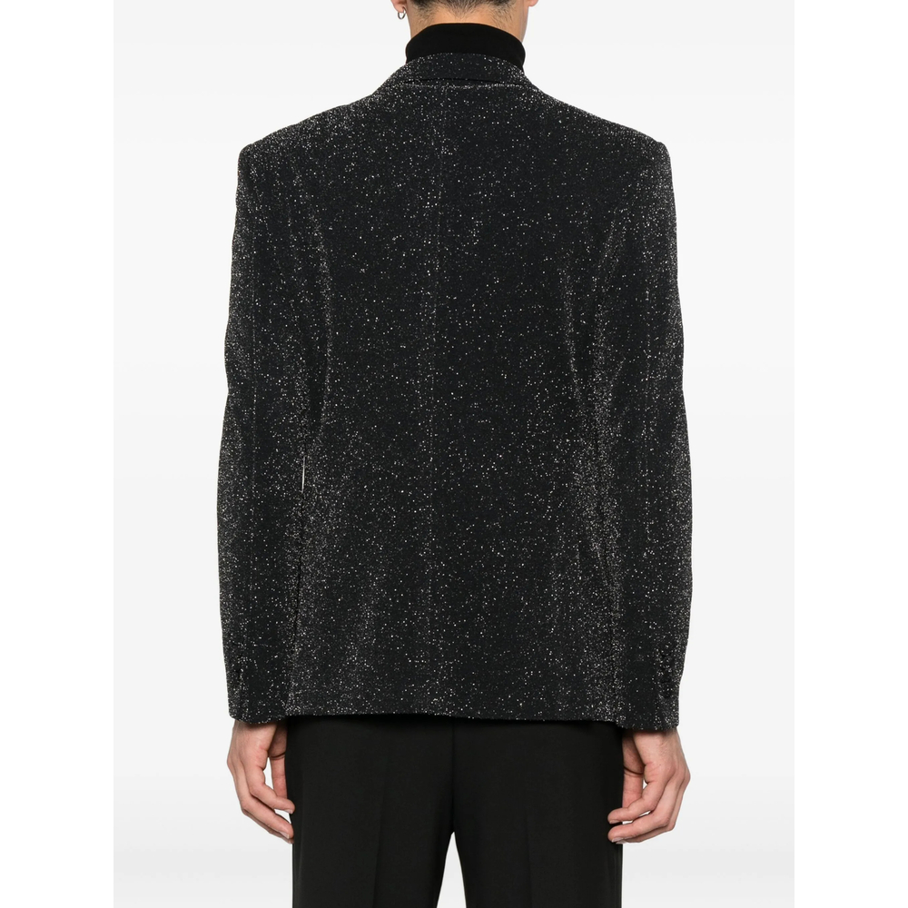 Lurex-Detail Single-Breasted Blazer