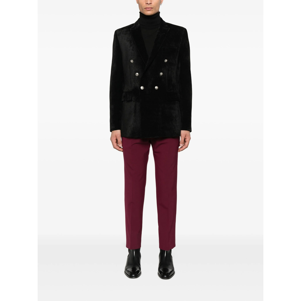 Double-Breasted Velvet Jacket