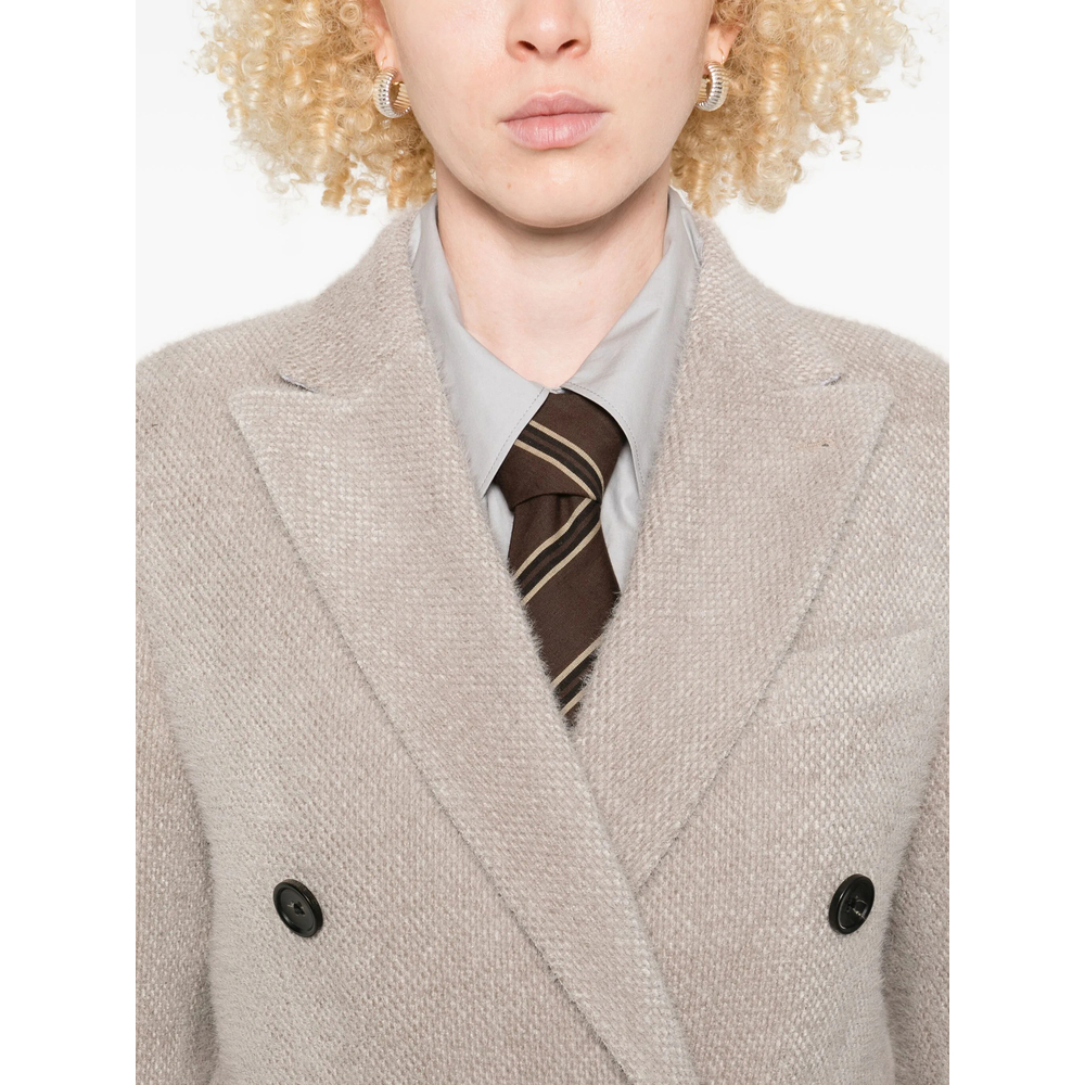 Double-Breasted Buttoned Coat