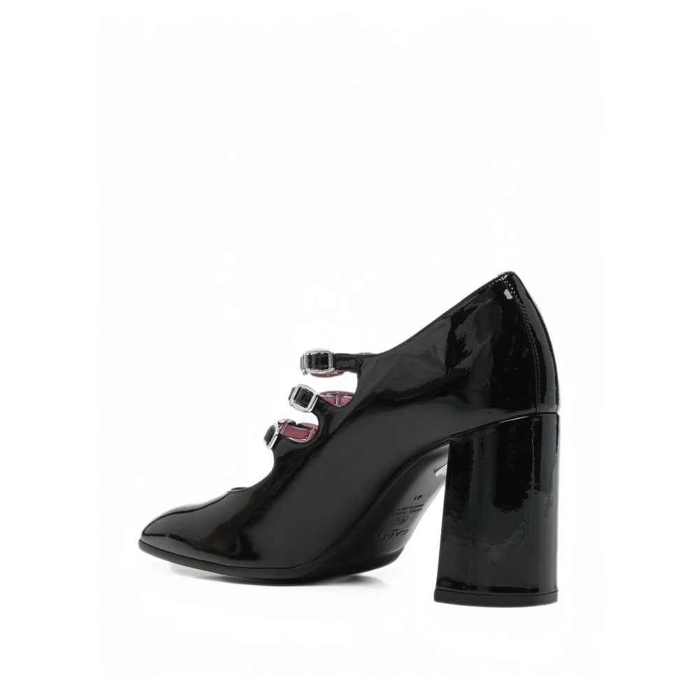 Patent-Leather Triple-Strap Pumps