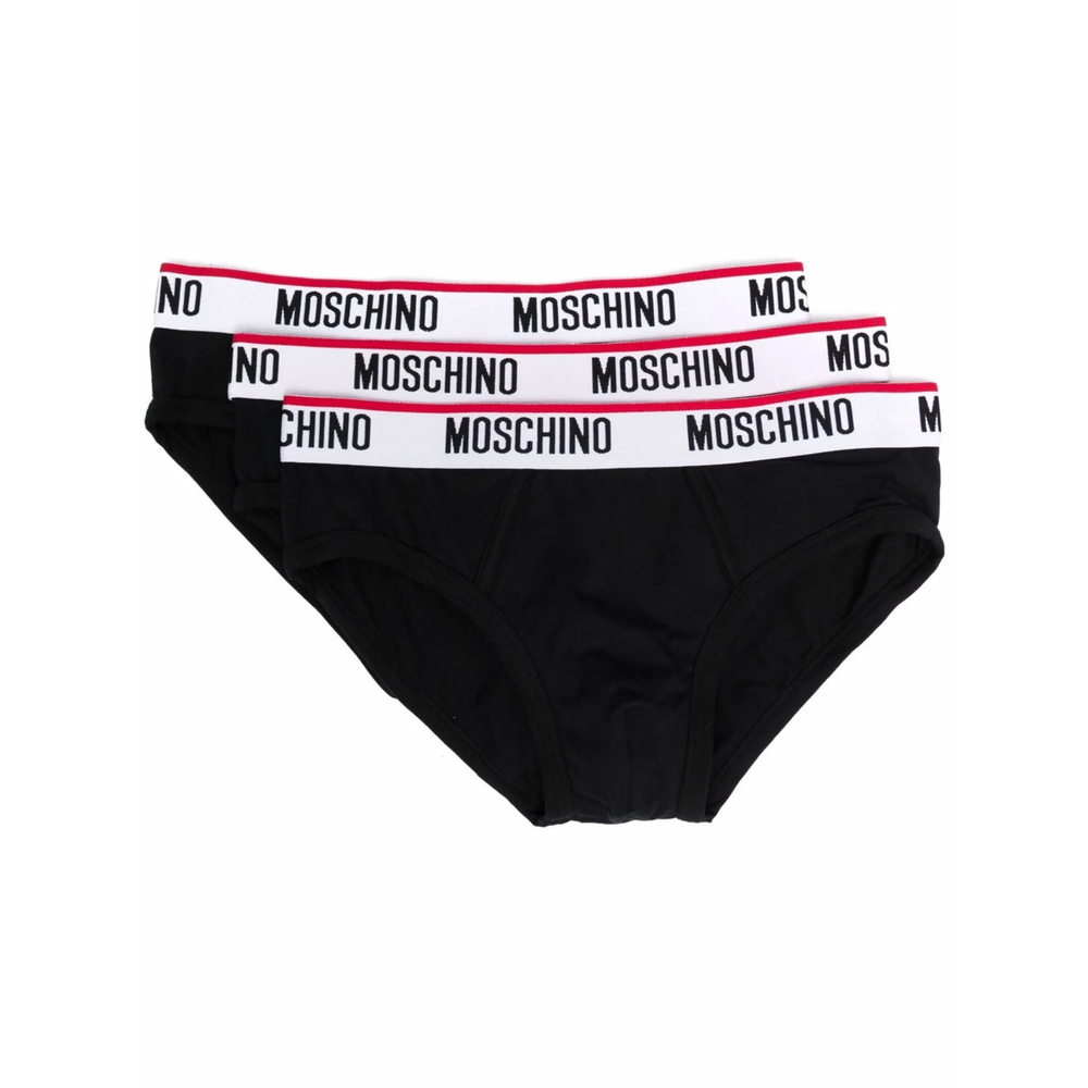 Moschino Underwear Logo-waistband Three-pack Briefs