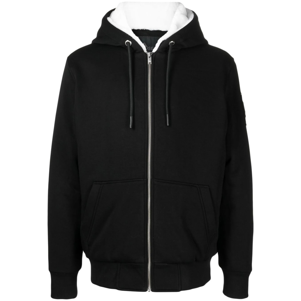 Logo-Plaque Zip-Up Hooded Jacket