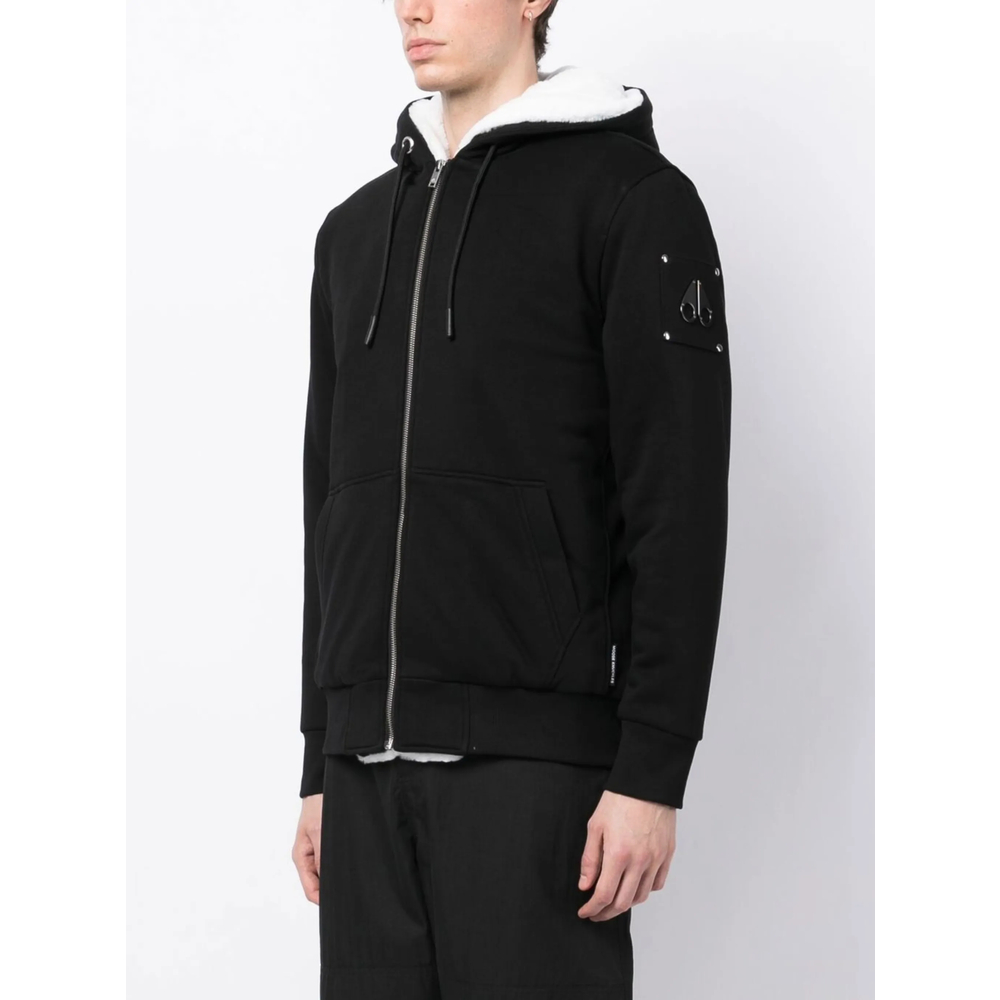 Logo-Plaque Zip-Up Hooded Jacket