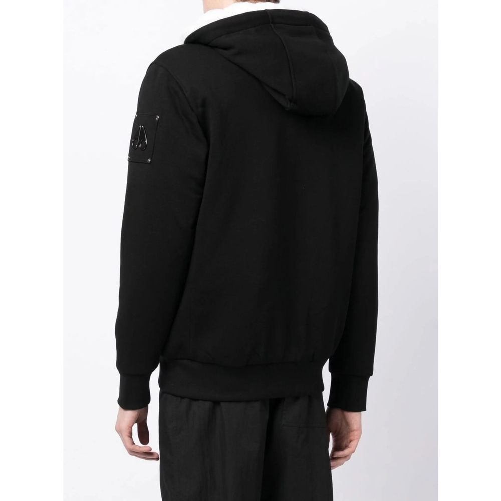 Logo-Plaque Zip-Up Hooded Jacket