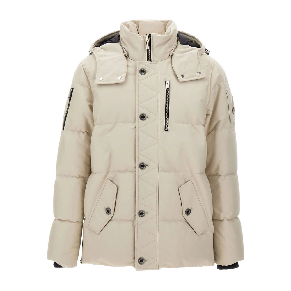 Removable-Hood Quilted Coat