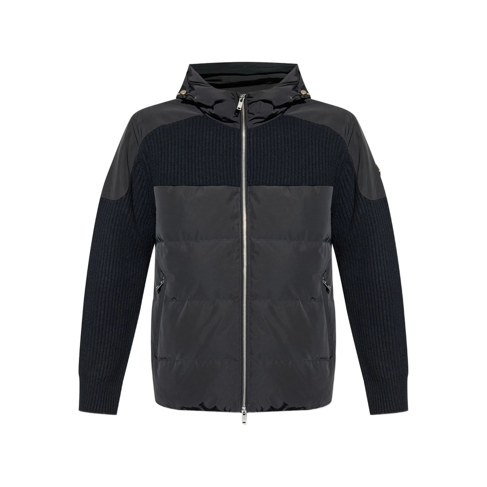 Ribbed-Panel Quilted Padded Jacket