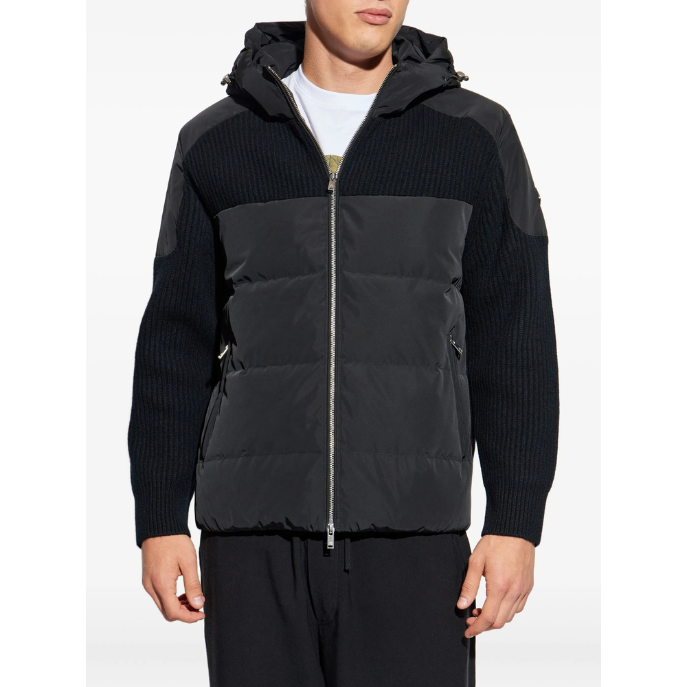 Ribbed-Panel Quilted Padded Jacket