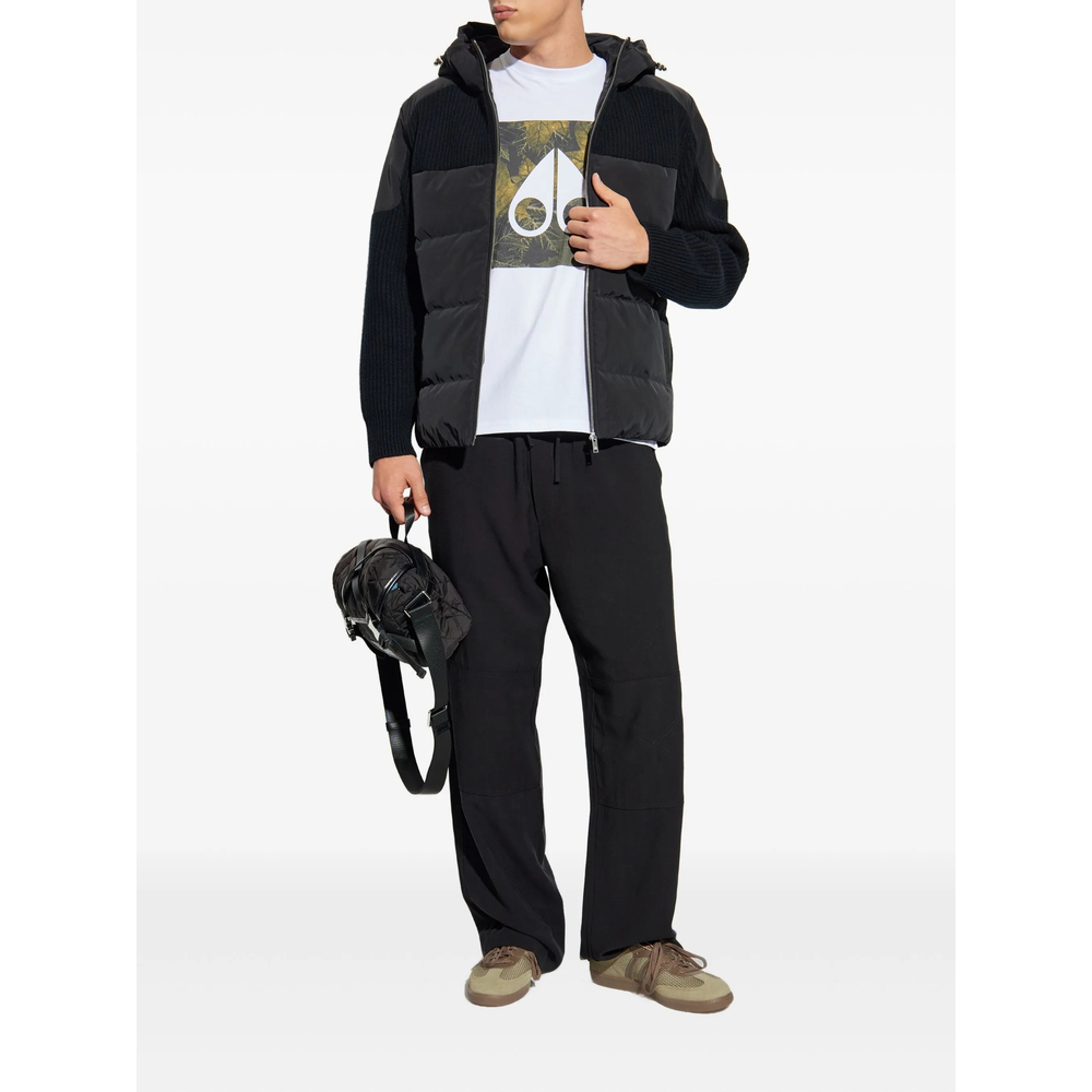 Ribbed-Panel Quilted Padded Jacket