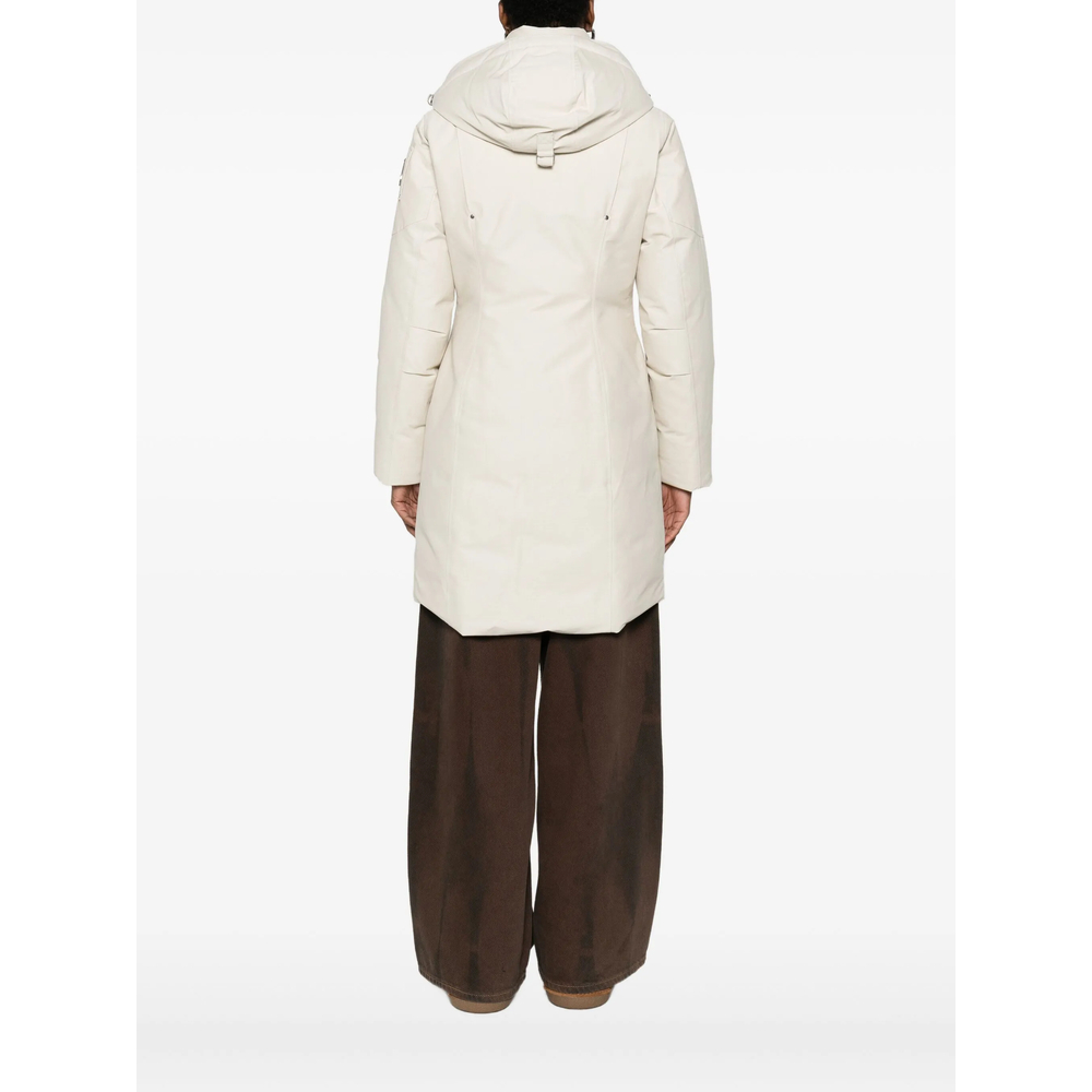 Pompom-Detail Hooded Coat