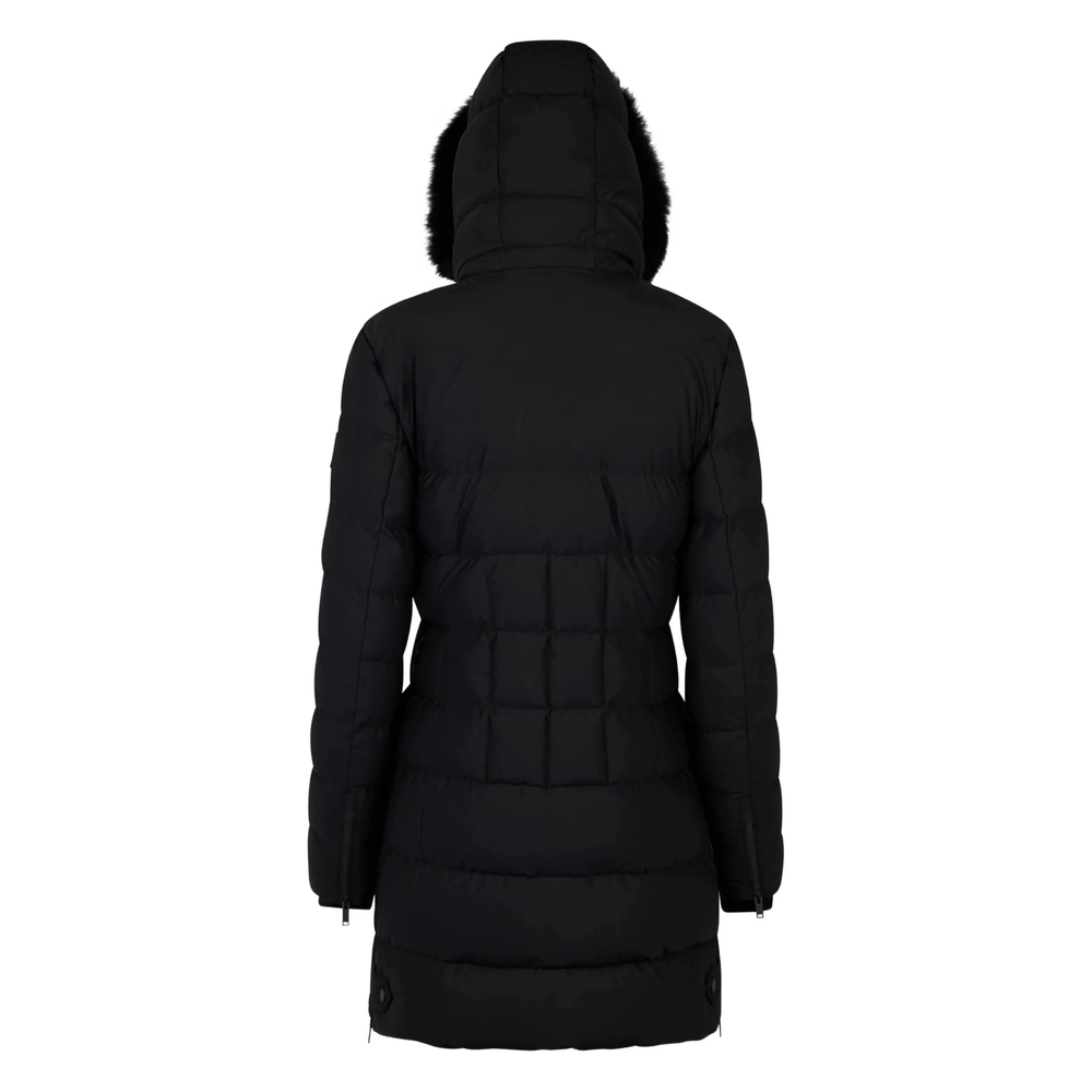 Puffer Fur-Trimmed Coat